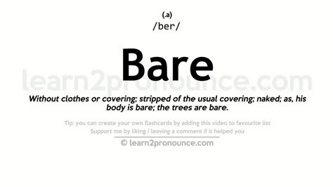 bare 뜻: 벗어난 의미의 미학